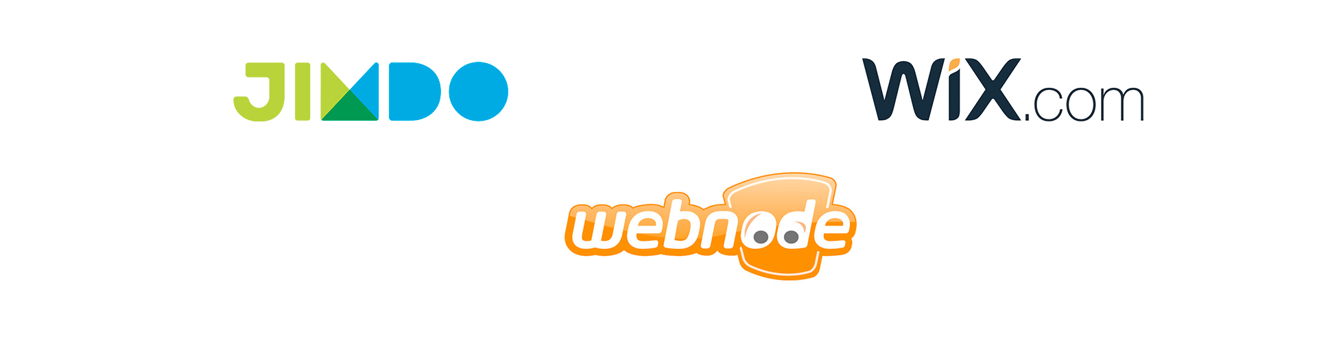 Logotipo jimdo, wix e webnode