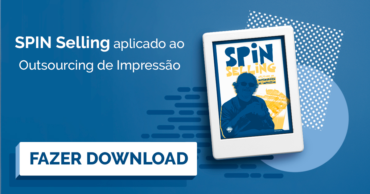Convite para fazer download do ebook SPIN selling.