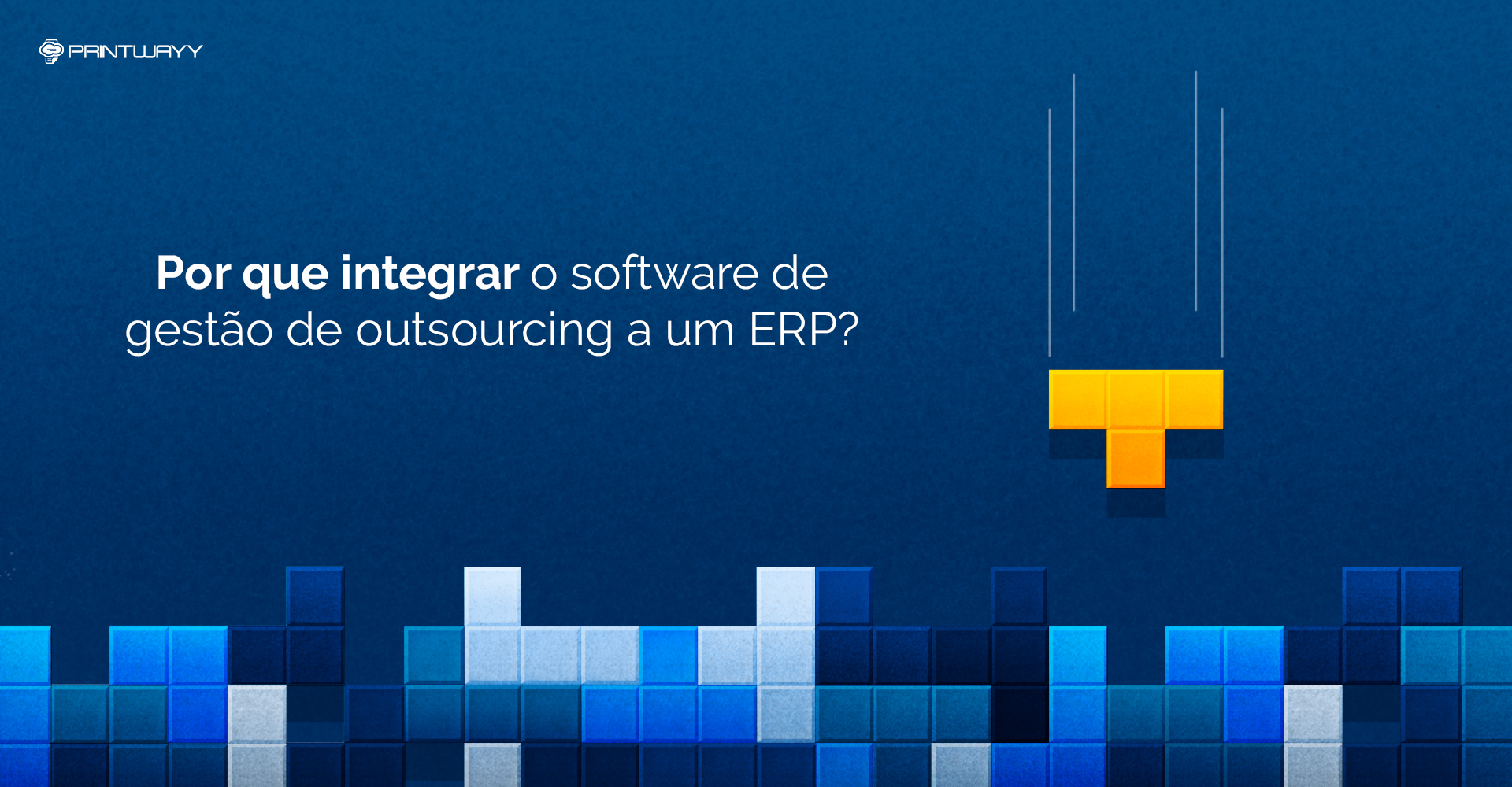 Ilustração de um jogo de tetris. Representa a integração de um software de gestão de outsourcing a um ERP.
