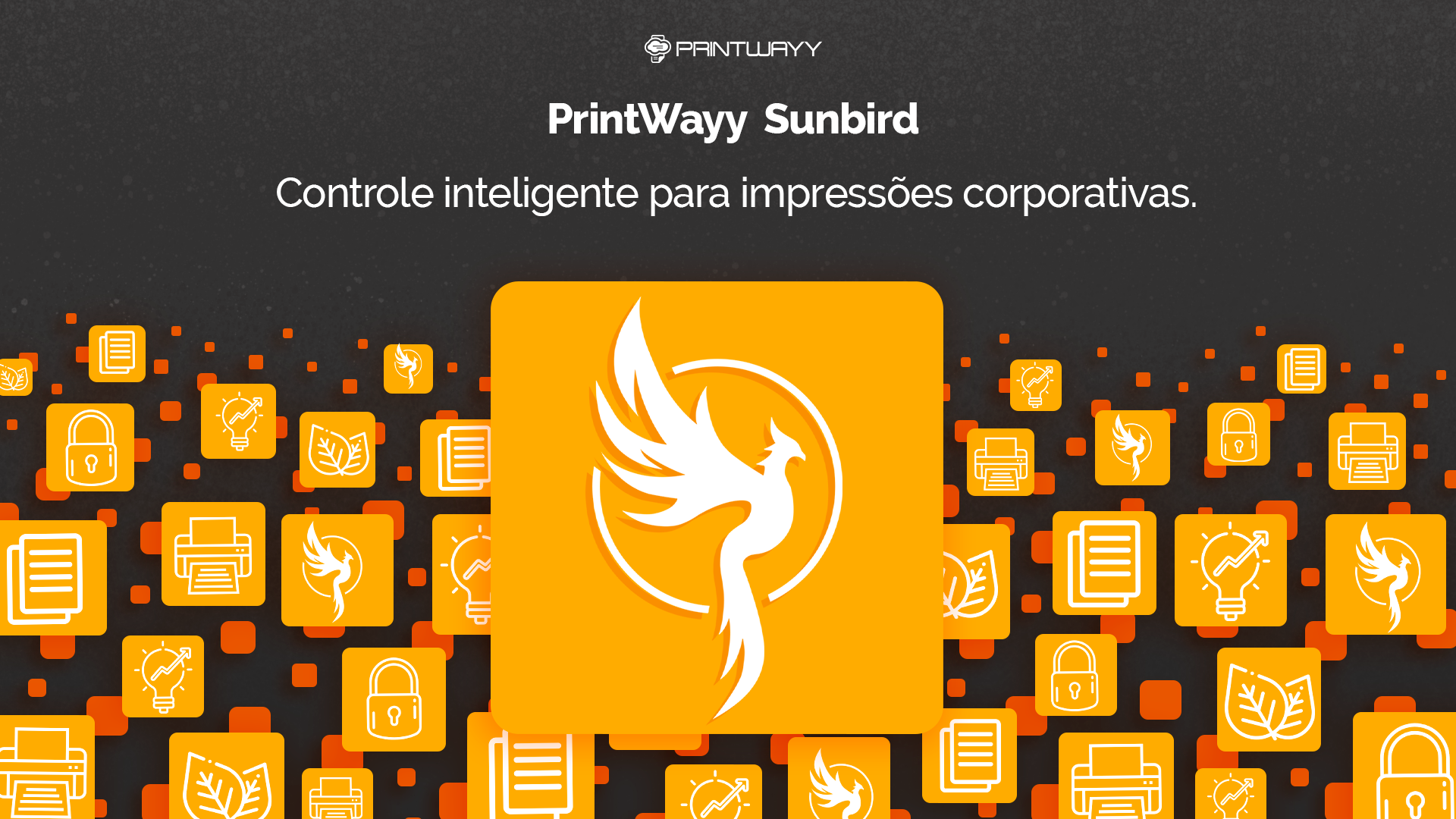 Logo do PrintWayy Sunbird em destaque.