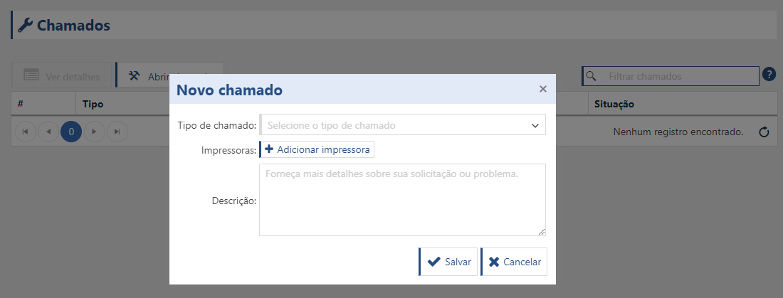 Captura de pantalla del sistema PrintWayy Dragon que muestra cómo abrir solicitudes de soporte.