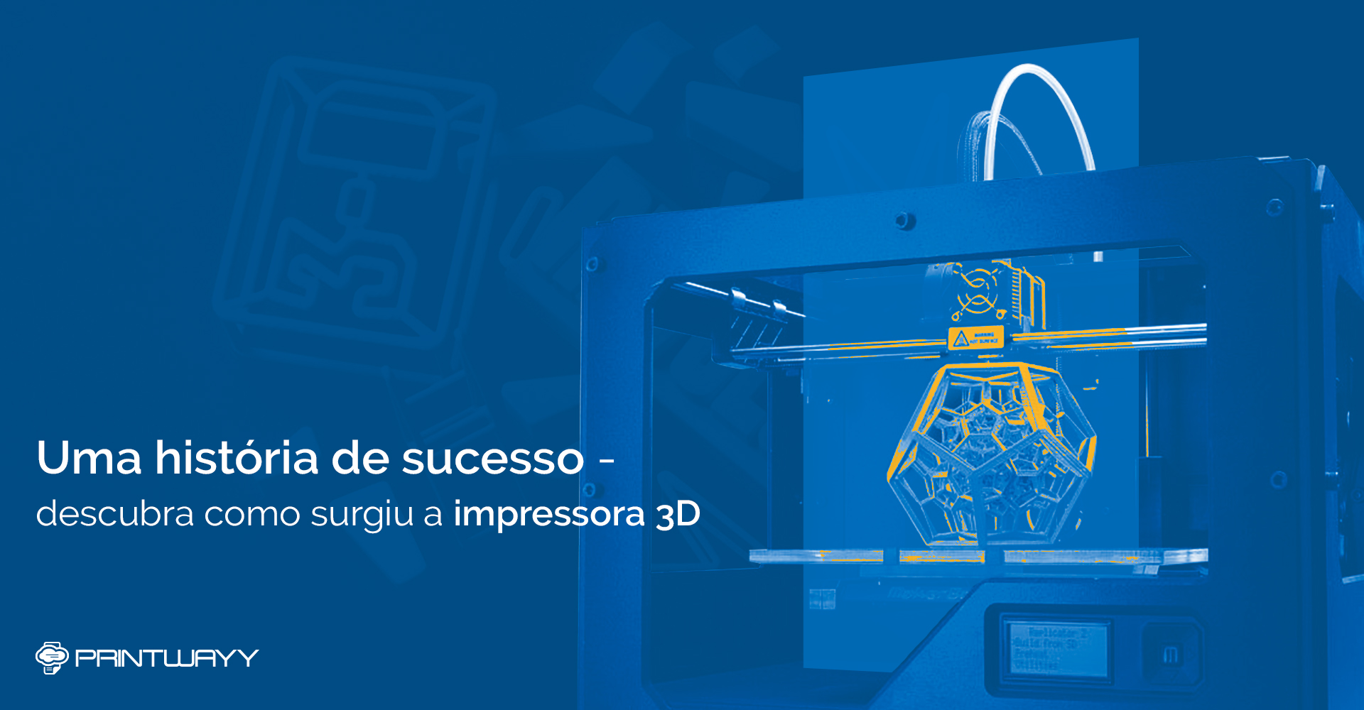 Ilustração de uma impressora 3D.