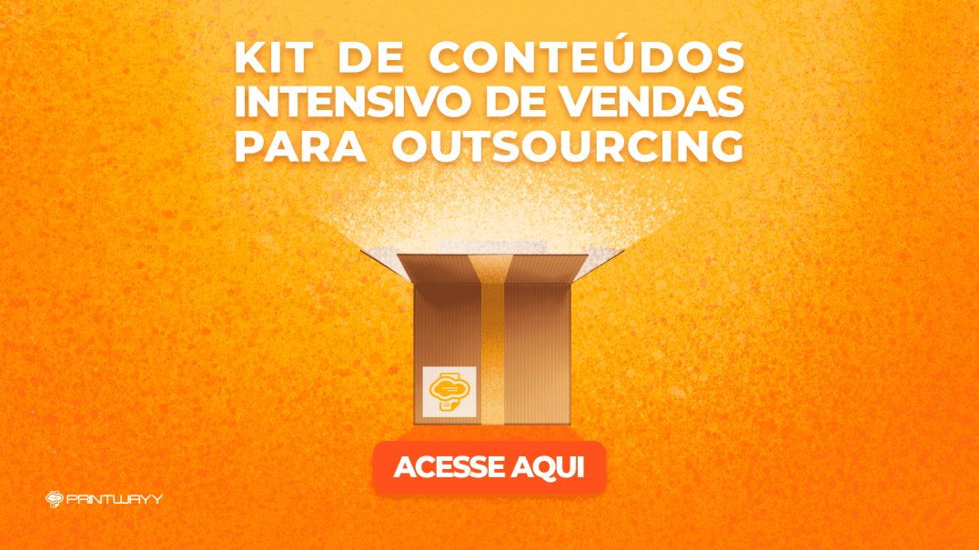 Convite para acessar o Kit de Conteúdos Intensivo de Vendas para Outsourcing.