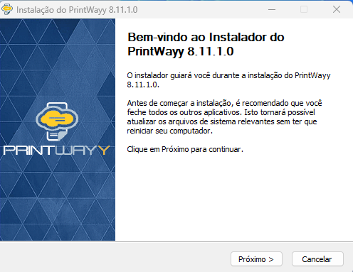 Instalador do PrintWayy Client.