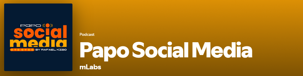 Logo do podcast Papo Social Media.