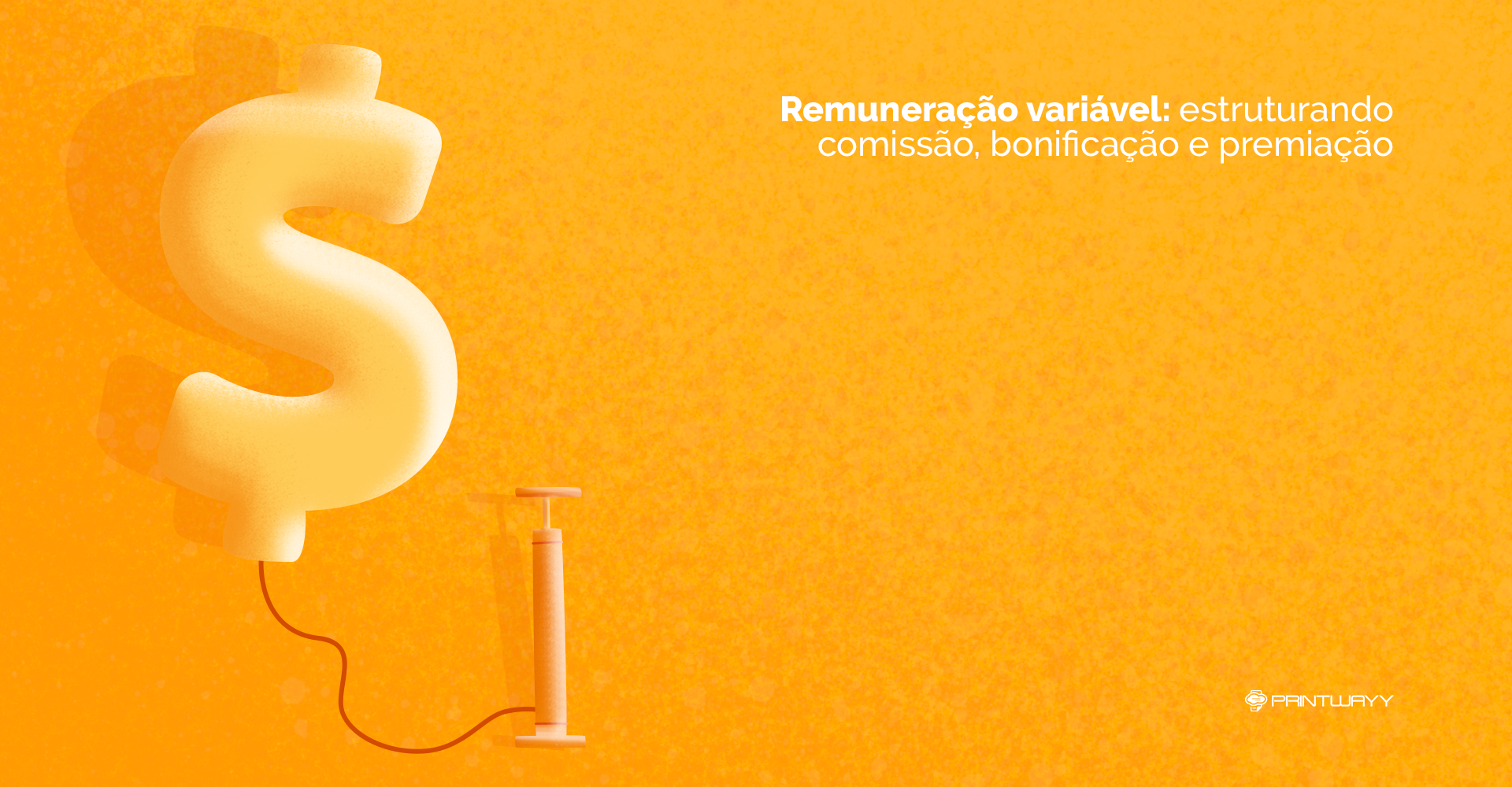 Imagem de um balão em formato do símbolo cifrão, representando a remuneração variável.