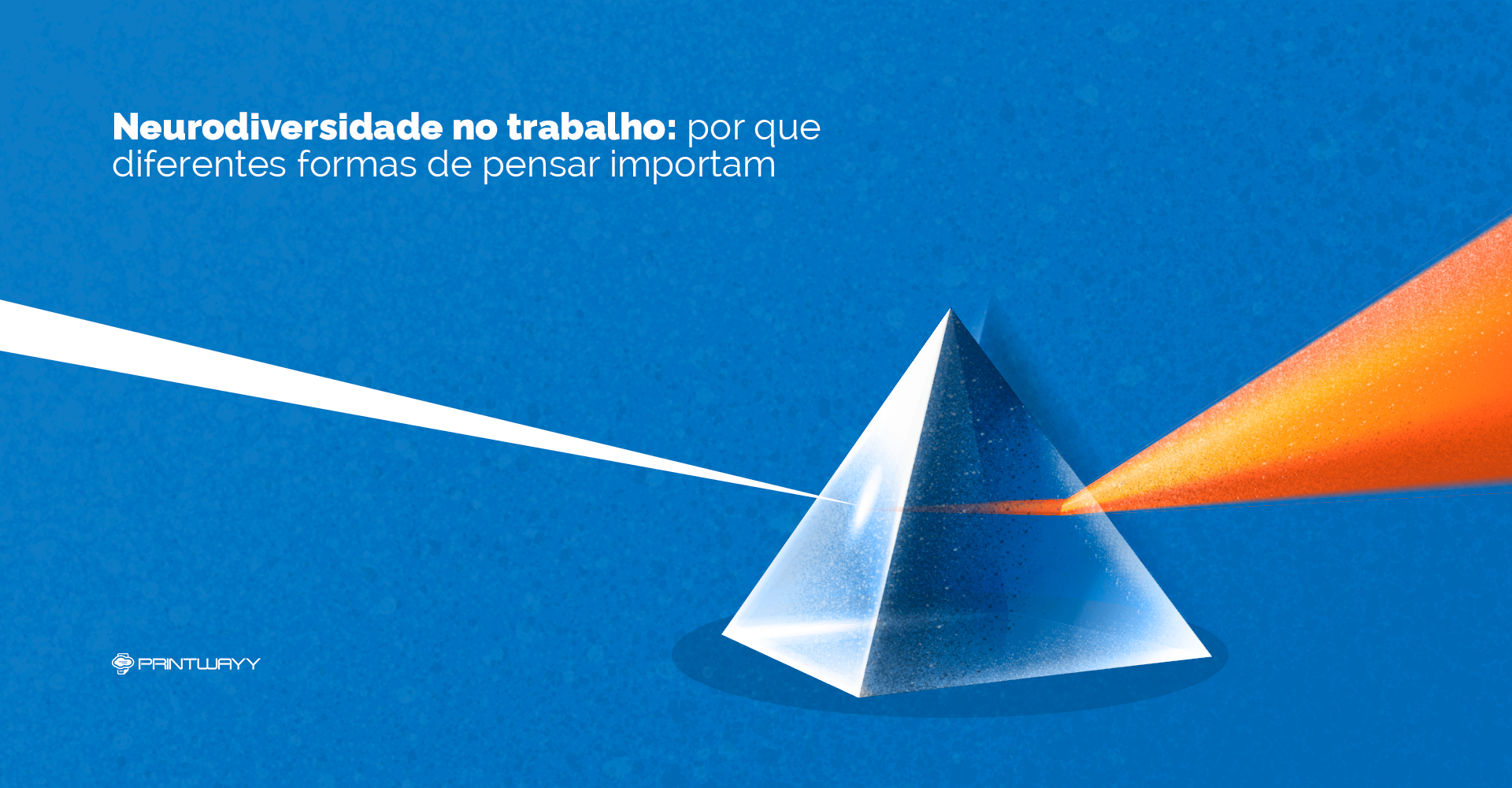 Ilustração de um prisma refletindo luz de formas diversas.